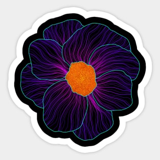 Big Glowing Flower Sticker